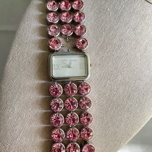 Vintage Betsey Johnson Rhinestone Watch AS IS